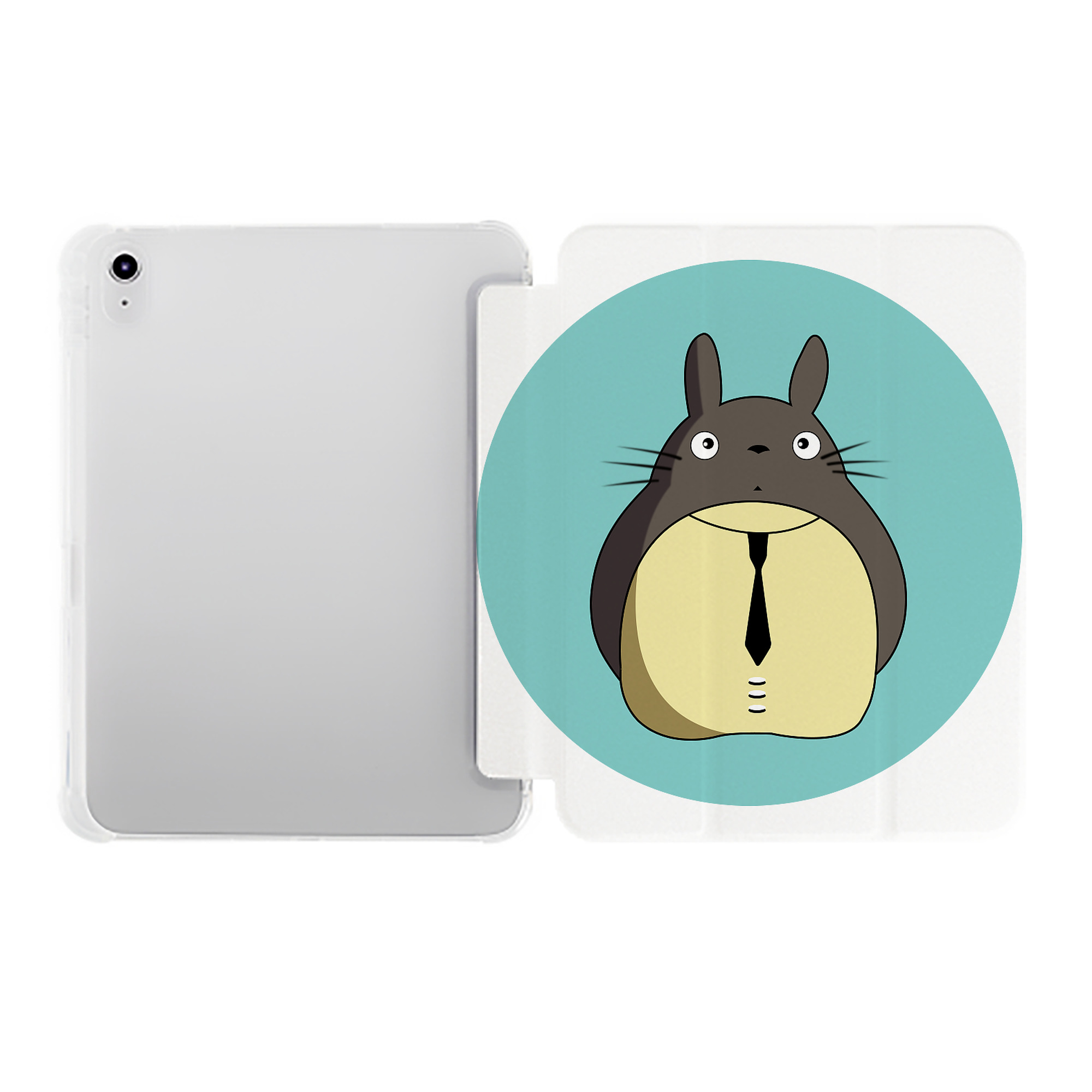 （画像用） となりのトトロ 草壁メイ 草壁サツキ My Neighbor Totoro Satsuki Kusakabe Mei Kusakabe IPad ケース ペン収納付き 三つ折りスタンド PUレザー×シリコン 対応機種9.5/10.5/10.9インチ